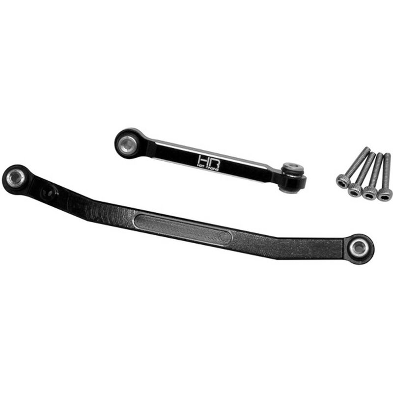 Hot Racing Black Aluminum Fix Link Steering Rod SCX24 - HRASXTF49X01