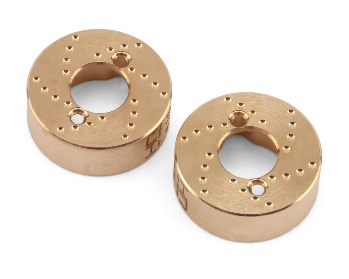 Hot Racing Axial SCX30 Brass Rear Counter Weights (4.1g ea) (2)