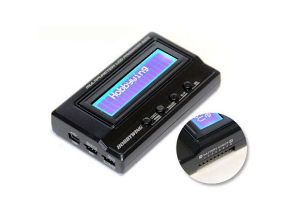 Hobbywing Multifunction LCD Professional Program Box, ESC Programmer, LiPo Battery Voltmeter, USB Adapter - HWI30502000