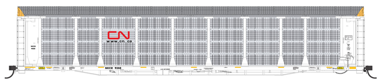 Intermounain Railway HO BI-LEVEL AUTO RACK - CN - WHITE W/RED LOGO - IMR452101