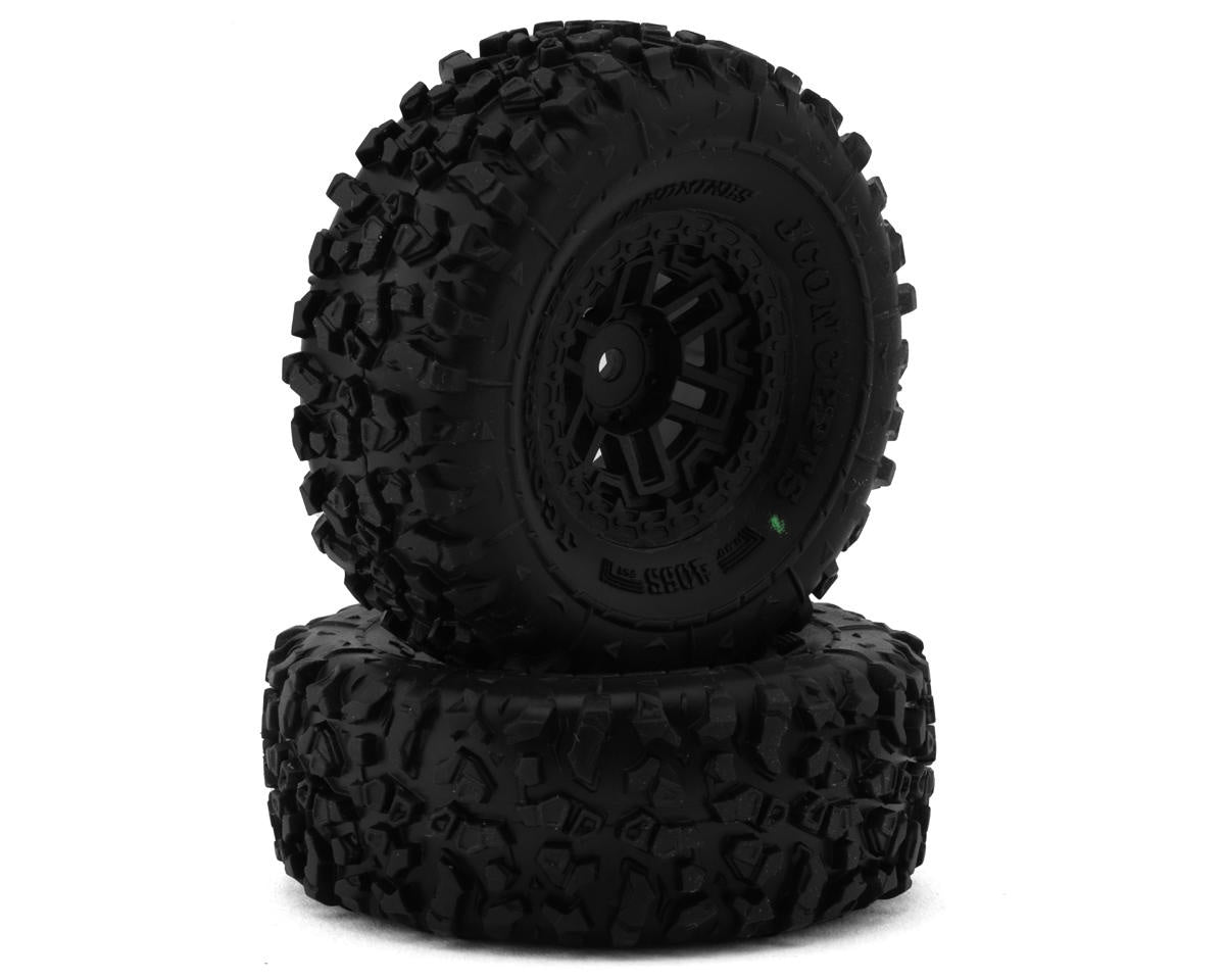 JConcepts Landmines 1.0" Pre-Mounted Tires w/Shuttle Wheels (2) (2.25) (Green)