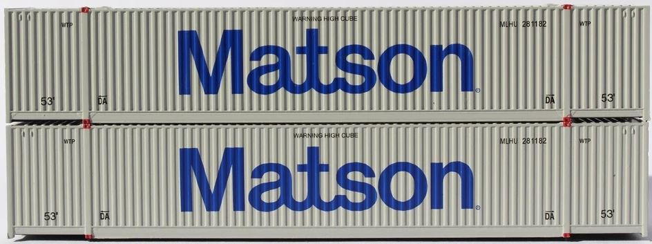 Jacksonville Terminal N MATSON GREY 53' CONTAINER 2PK - JTC537011