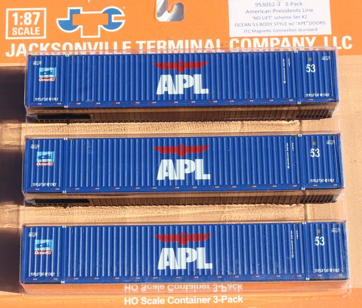 Jacksonville Terminal HO APL 53' CONTAINER NO LIFT 3/PK - JTC953052