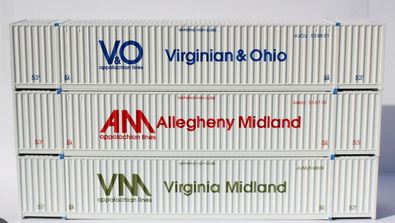 Jacksonville Terminal HO V&O, AM, VM 53' CONTAINER 3/PK - JTC953057