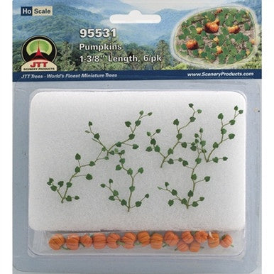 JTT Miniature Tree Pumpkins -- 1-3/8" 3.5cm Long pkg(6) - JTT95531