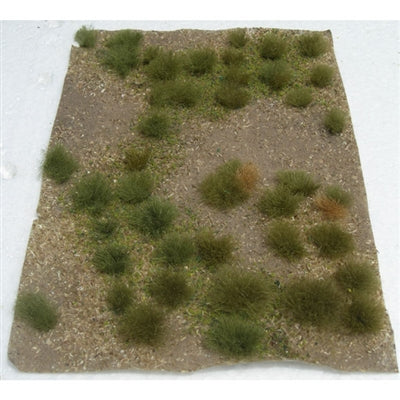 JTT Minature Tree - Grassland Mat (Earth Base w/Grassy Tufts) - 5 x 7" 12.7 x 17.8cm Sheet -- Wild - JTT95602