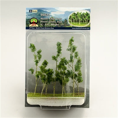 JTT Minature Tree - Woods Edge Trees -- Pastel Green 4 to 5-1/2" pkg(8) - JTT95621