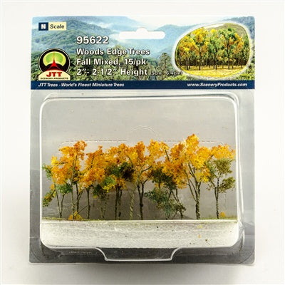 JTT Minature Tree - Woods Edge Trees -- Mixed Fall, 2 - 2-1/2" Tall pkg(15) - JTT95622