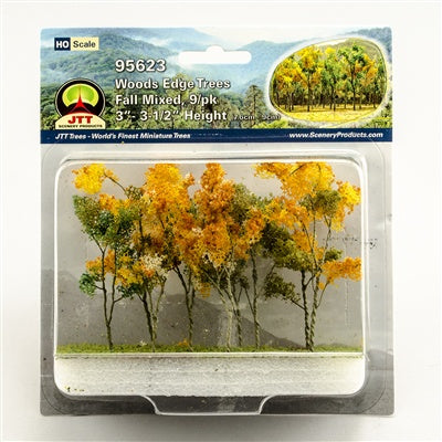JTT Minature Tree - Woods Edge Trees -- Mixed Fall 3 to 3-1/2" pkg(9) - JTT95623