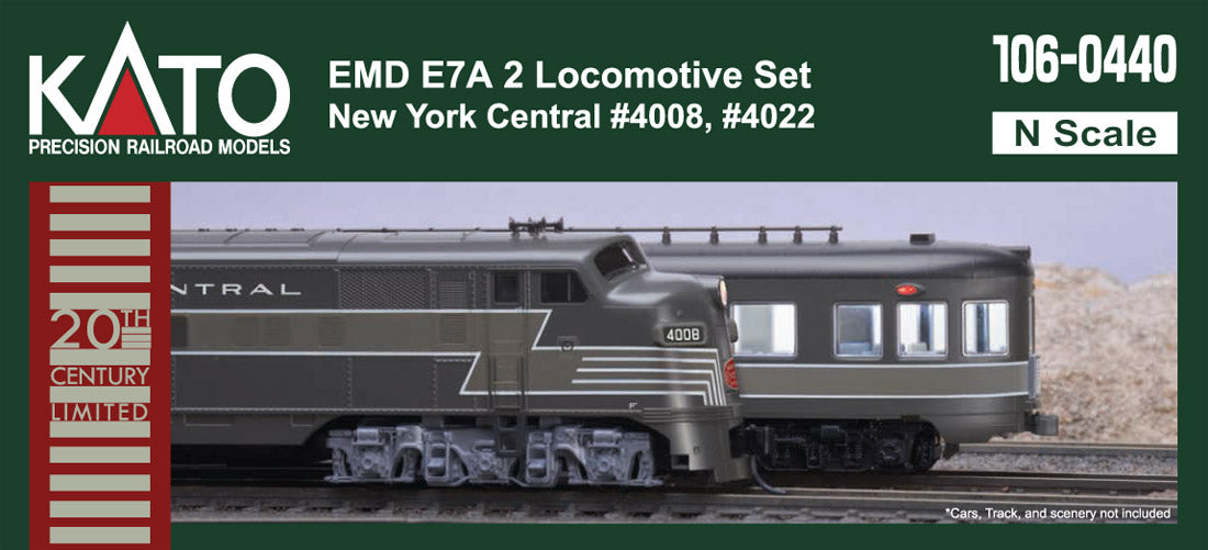 Kato N EMD E7A NYC LOCOMOTIVE 2-UNIT - KAT1060440