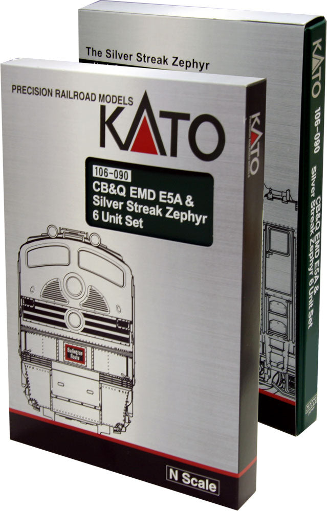 Kato N E5A Pass Set, CB&Q/Zephyr (6) - KAT106090