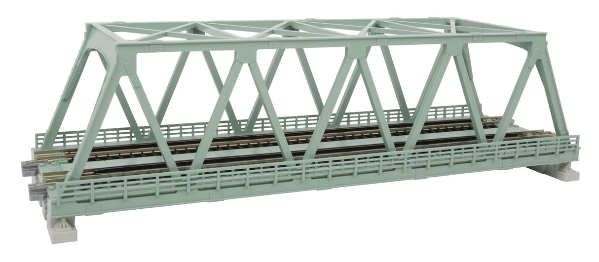 Kato N 20-439 Double-Track Truss Bridge -- 9-3/4" 24.8cm (Light Green)