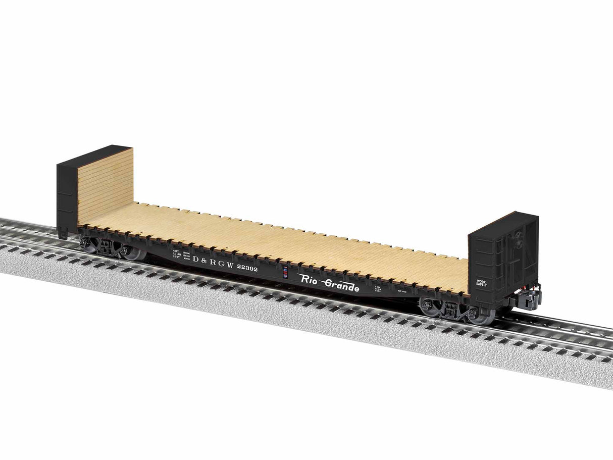 Lionel O 50' Bulkhead Flatcar, D&RGW #22392 - LNL1926401