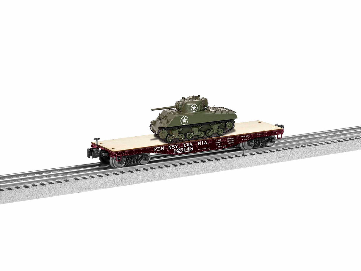 Lionel O 40' Flatcar w/Sherman Tank, PRR #925148 - LNL1926721