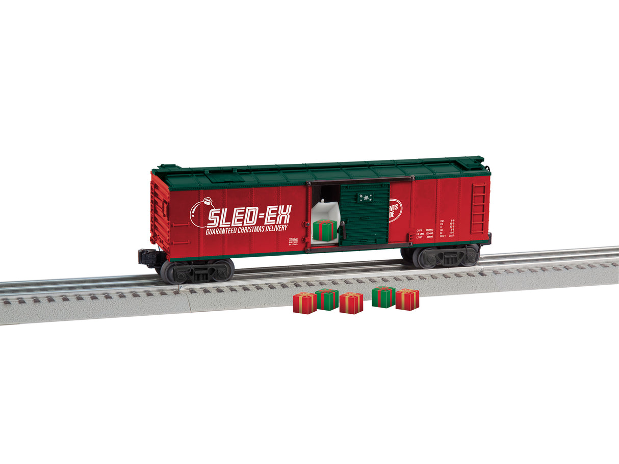 Lionel O27, SledEx Present Unloading Car - LNL2128250