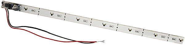 Miniatronics Passenger Car Interior Lighting Kit - For DC or DCC -- Fluorescent; 1/2 x 10", 7 LEDs, 42mA Includes 1 Set Pick-Up Shoes - mnt100ICL01