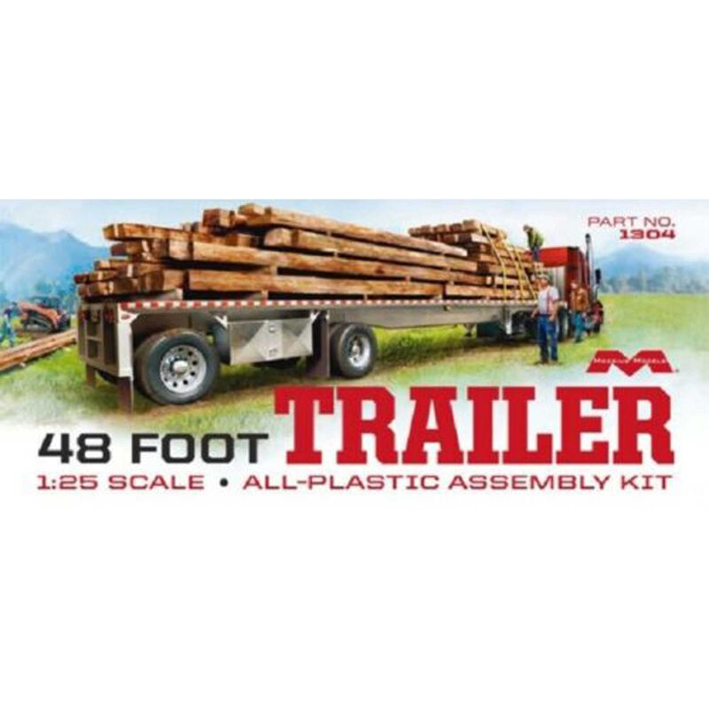 Moebius 48' Flatbed Trailer w/Cambered Deck 1/25 - MOE1304