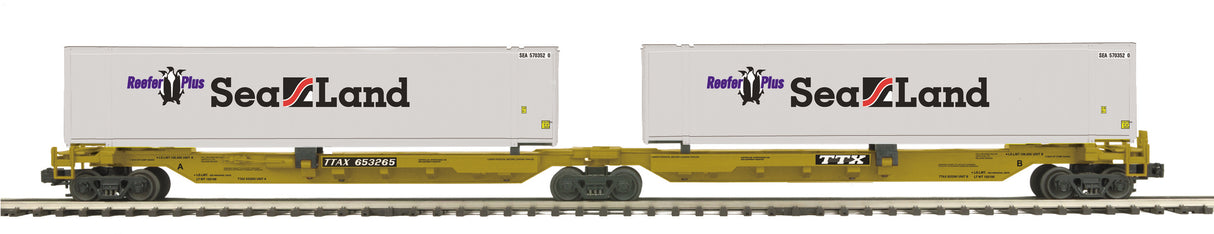 MTH - Mikes Train House O Spine Car w/2 48' Containers, TTX #653265 (2) - MTH2095321