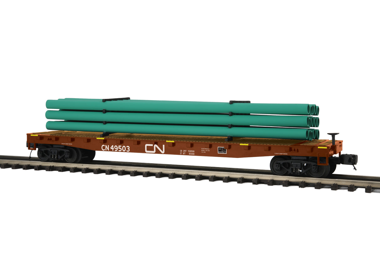 MTH O 60' Flatcar w/Pipe Load CN - MTH2095561