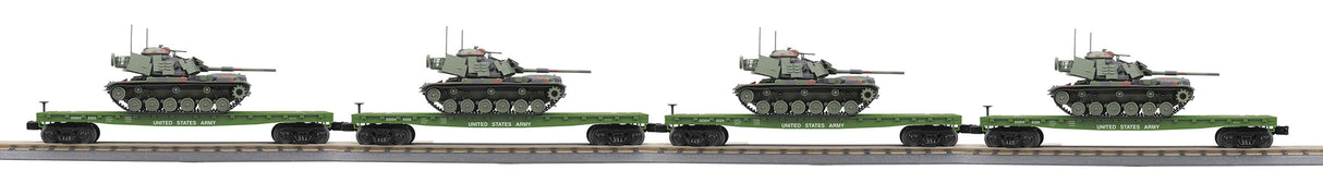 MTH - Mikes Train House MTH3070119 O 4-Flat Car w/ M60 Tank - MTH3070119