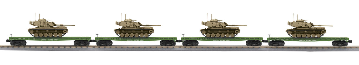 MTH - Mikes Train House MTH3070121 O 4-Flat Car w/ M60 Tank - MTH3070121