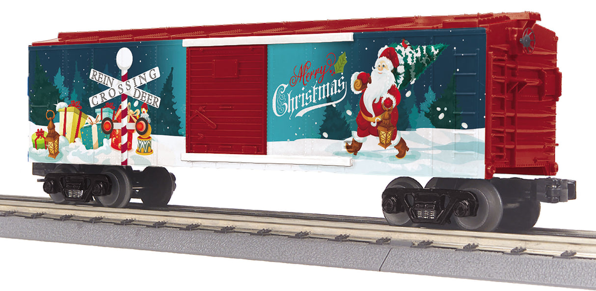 MTH - Mikes Train House O Christmas Box Car w/Blinking LEDs - MTH3071019