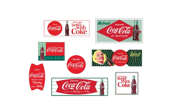 Classic Metal Works HO BUILDING SIGNS COKE - MWI20244
