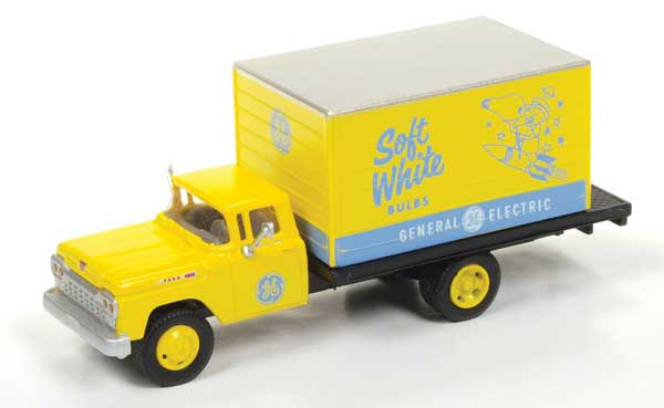Classic Metal Works HO 1960 Ford Delivery Box Truck, GE Lamps - MWI30484