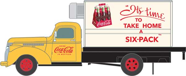 Classic Metal Works MWI30597 HO 1941-1946 Chevy Box Truck Coca-Cola - MWI30597