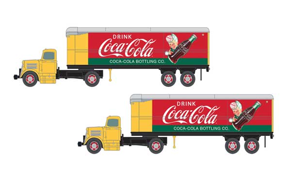 Classic Metal Works N White WC22 TractorTrailer Set,Coke/Yellow/Red(2) - MWI51187