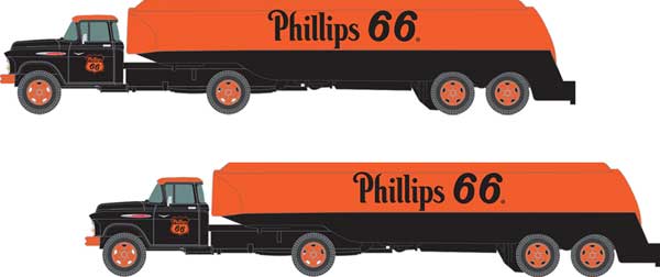 Classic Metal Works N 1954 Ford w/Tanker Trailer Phillips 66 - MWI51196