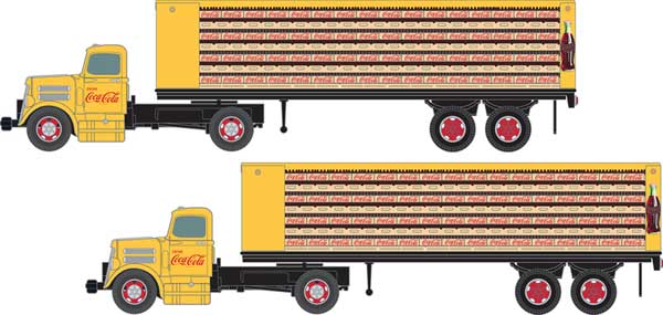 Classic Metal Works N White WC22 w/Flatbed Trailer & Bottles Coca-Cola - MWI51199
