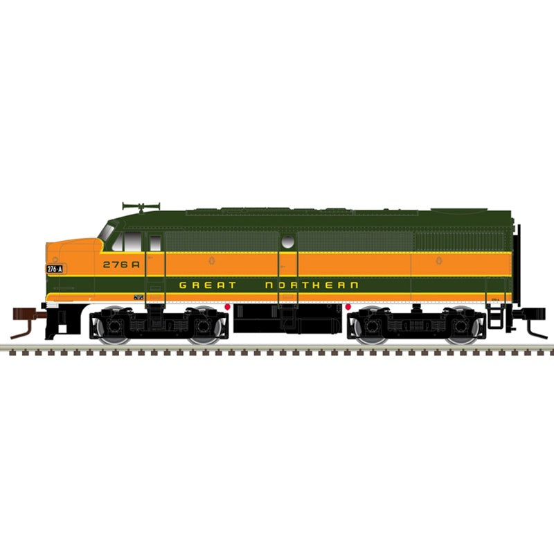 Atlas N Alco FA1 Large Numberboards - Standard DC - Master(R) Silver -- Great Northern #310A (Omaha Orange, Pullman Green, yellow)