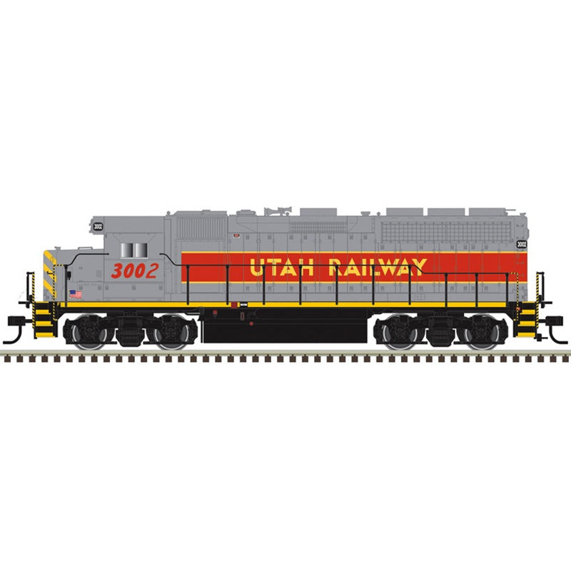 Atlas N EMD GP40 - Standard DC - Master(R) -- Utah Railway #3001 (gray, red, yellow)