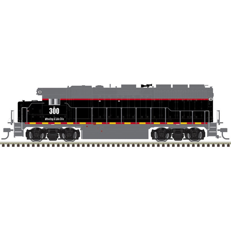 Atlas N EMD GP40 - Standard DC - Master(R) -- Wheeling and Lake Erie #300 (black, gray, red, yellow)