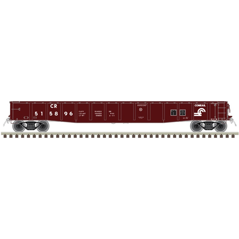 Atlas N ACF 70-Ton 52' Gondola - Ready to Run - Master(R) -- Conrail (CR) #515896 (Boxcar Red, white)