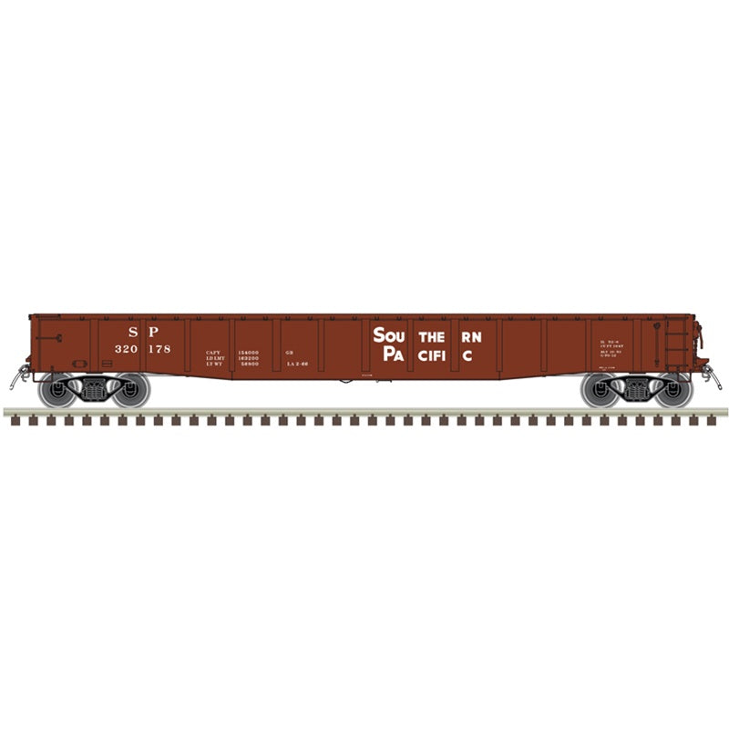 Atlas N ACF 70-Ton 52' Gondola - Ready to Run - Master(R) -- Southern Pacific (SP) #320316 (1966+, Boxcar Red, white)