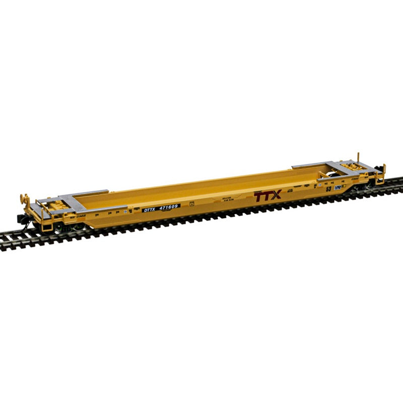 Atlas N 53' Rebuilt Well Car - Ready to Run - Master(R) -- TTX DTTX #471623 (yellow, red, black)
