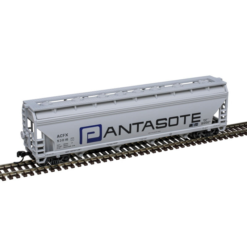 Atlas N ACF 5250 4-Bay Centerflow Hopper - Ready to Run -- Pantasote ACFX #57265 (gray, black, blue)