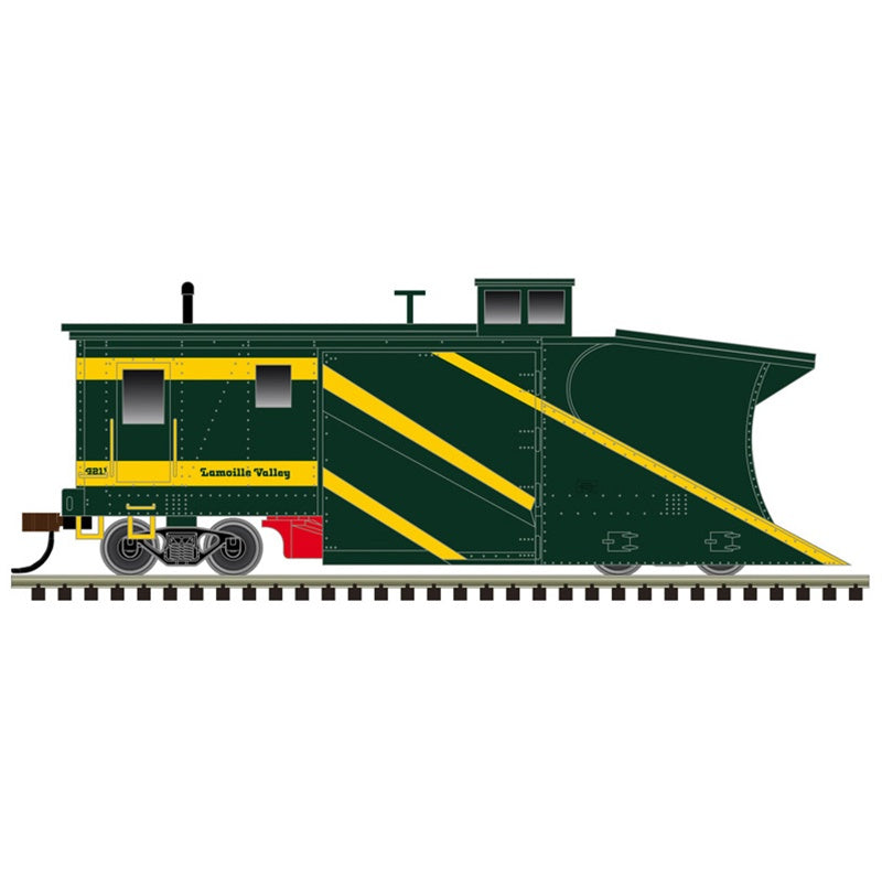 Atlas N Russell Snow Plow - Ready to Run - Master(R) -- Lamoille Valley #4211 (green, yellow)