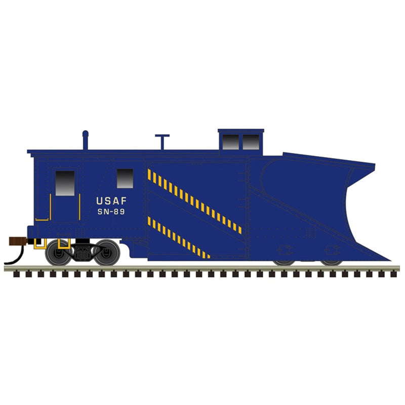 Atlas N Russell Snow Plow - Ready to Run - Master(R) -- US Air Force #SN-89 (blue, yellow)