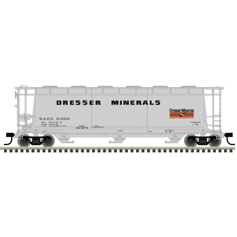 Atlas Master (3-Rail) O 3 Bay Cylindrical Hopper Dresser Minerals #51860