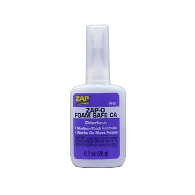 Pacer ZAP-O Foam Safe CA Glue, .7 oz - PAAPT25