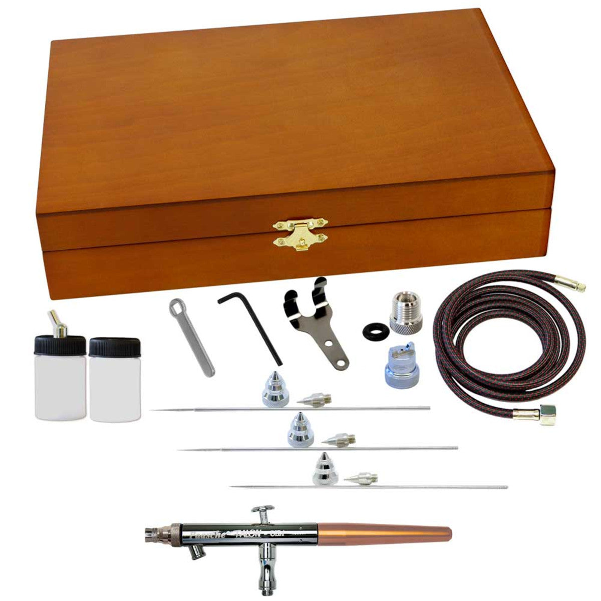 Paasche TS Airbrush in Wood Case w/ 4 head sizes - PASTS4WC