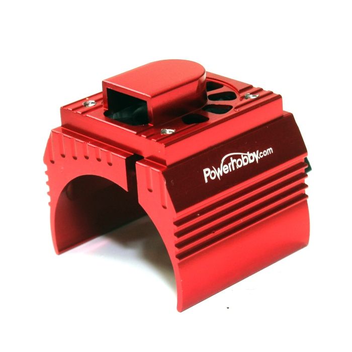 PowerHobby Aluminum Motor Heatsink Cooling Fan 1/10 540 / 550 Size Motor Red - PHBPHF10FANRED