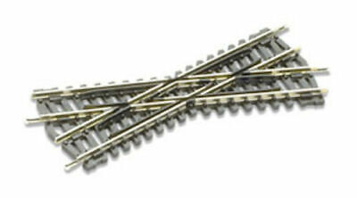 Peco SL-393 Code 80 Short Insulfrog Crossing w/Wood Ties - Streamline -- 25 Degree Angle - N Scale