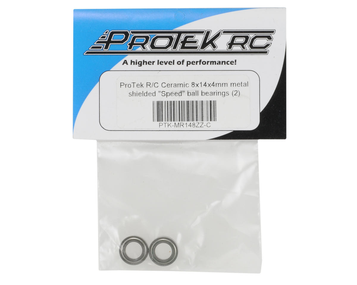 Proteck RC 8x14x4mm Ceramic Metal Shielded "Speed" Bearing (2) - PTK10016