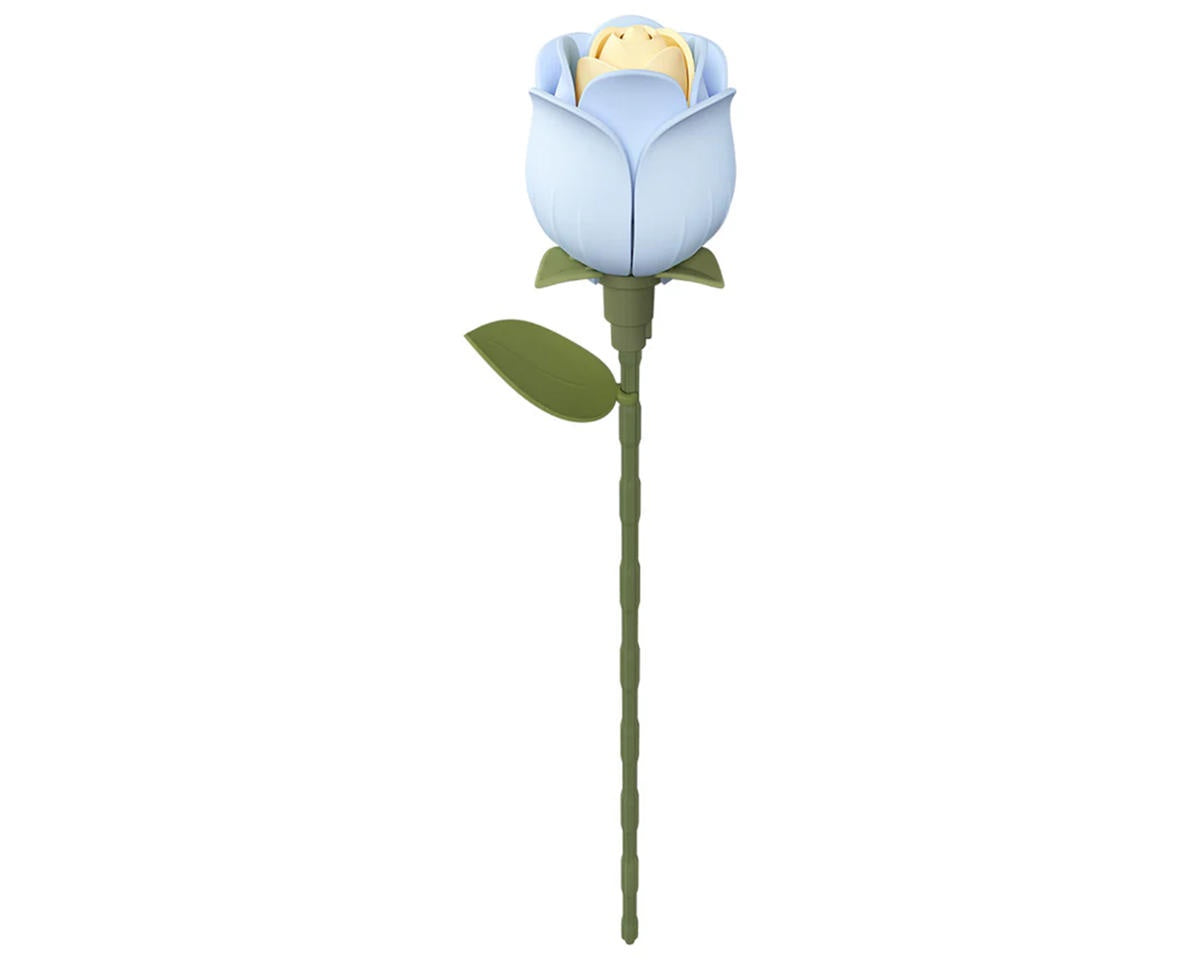 Robotime Rose DIY Miniature 3D Plastic Model Kit (Blue)