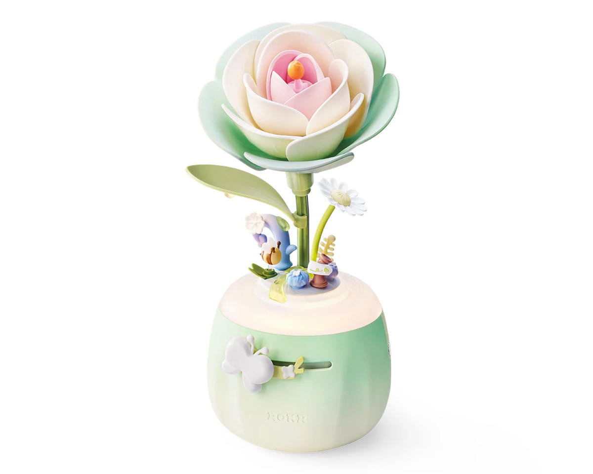 Robotime Minty Camellia Lamp DIY Miniature 3D Plastic Model Kit