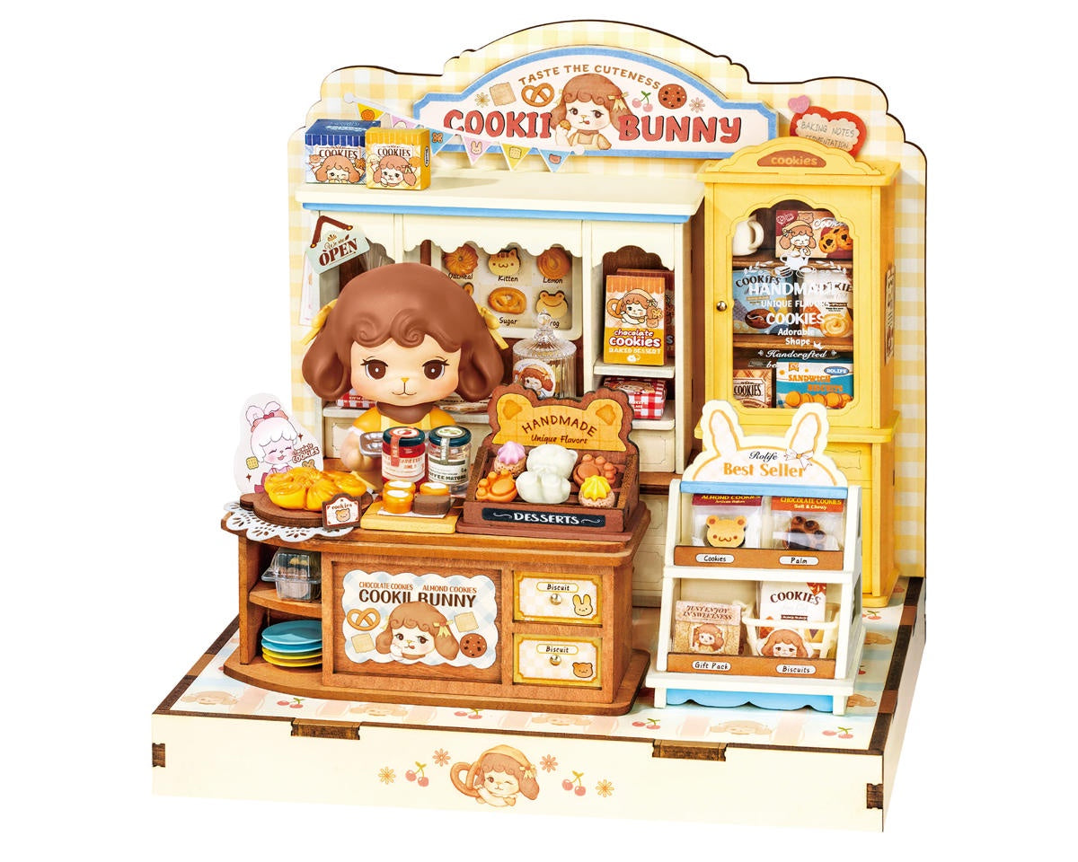 Robotime Cookii Bunny's Cookie Shop DIY Miniature 3D Wooden Model Kit